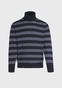 Paul Stuart Cashmere Regimental Stripe Turtleneck, thumbnail 1