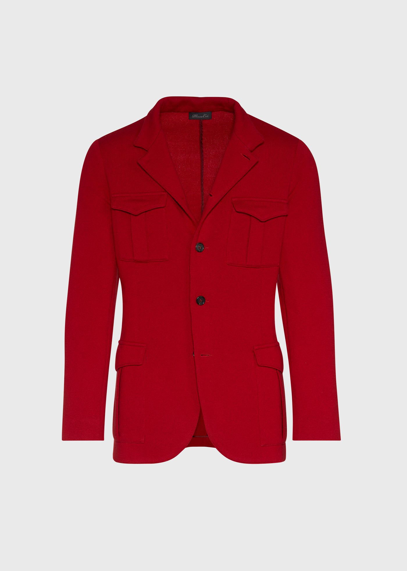 Red Cashmere Military Jacket