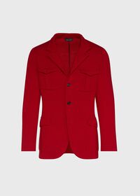 Paul Stuart Red Cashmere Military Jacket, thumbnail 1