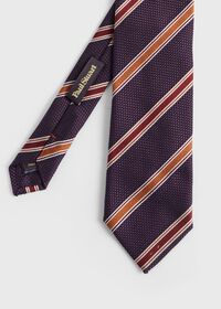 Paul Stuart Woven Silk Textured Stripe Tie, thumbnail 1