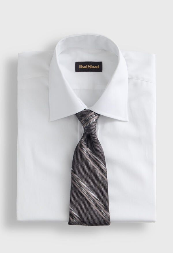 Paul Stuart Silk Grenadine Stripe Tie, image 2
