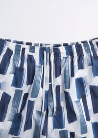 Paul Stuart Indigo Abstract Print Swim Trunk, thumbnail 3