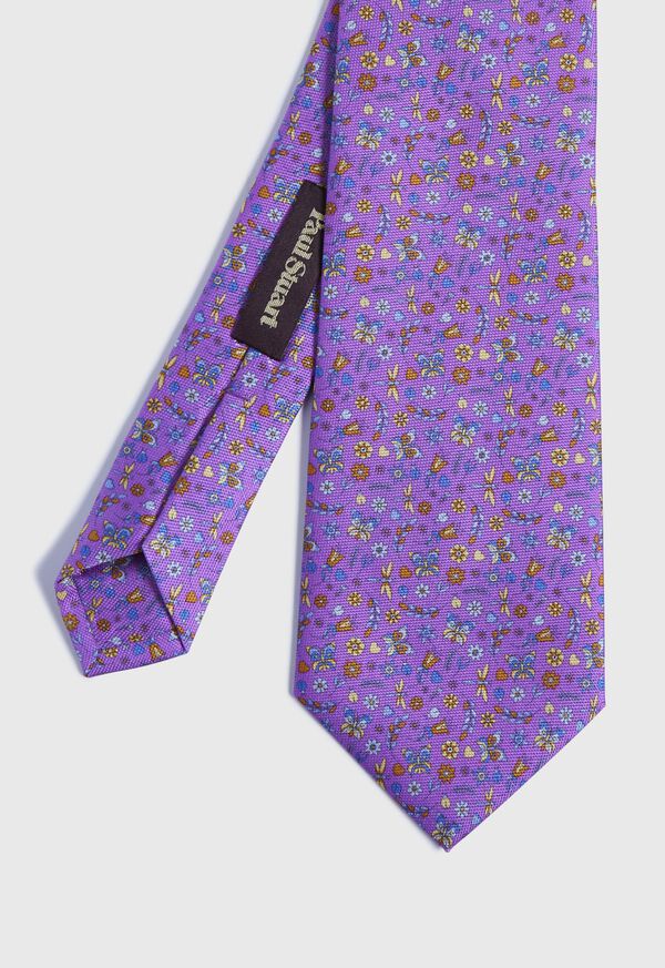 Paul Stuart Floral Butterfly Print Tie, image 1