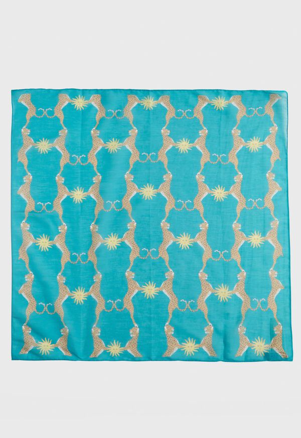 Paul Stuart Cotton/Silk Tiger Print Bandana, image 2