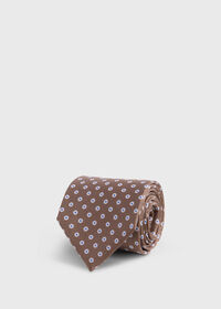 Paul Stuart Printed Silk Circle Tie, thumbnail 1