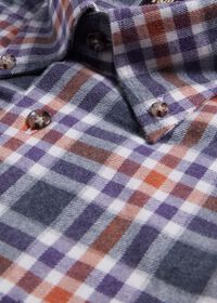 Paul Stuart Flannel Plaid Sport Shirt, thumbnail 2