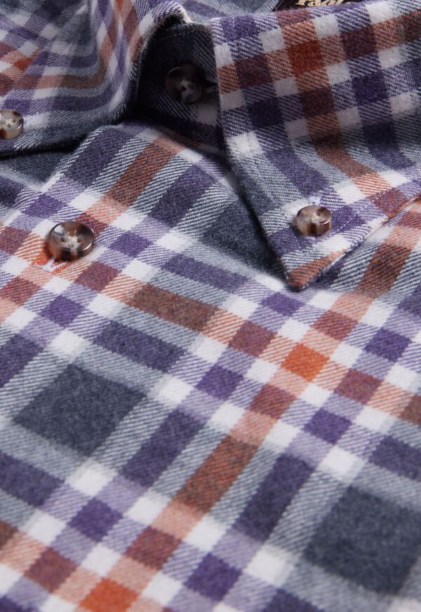 Paul Stuart Flannel Plaid Sport Shirt, image 2