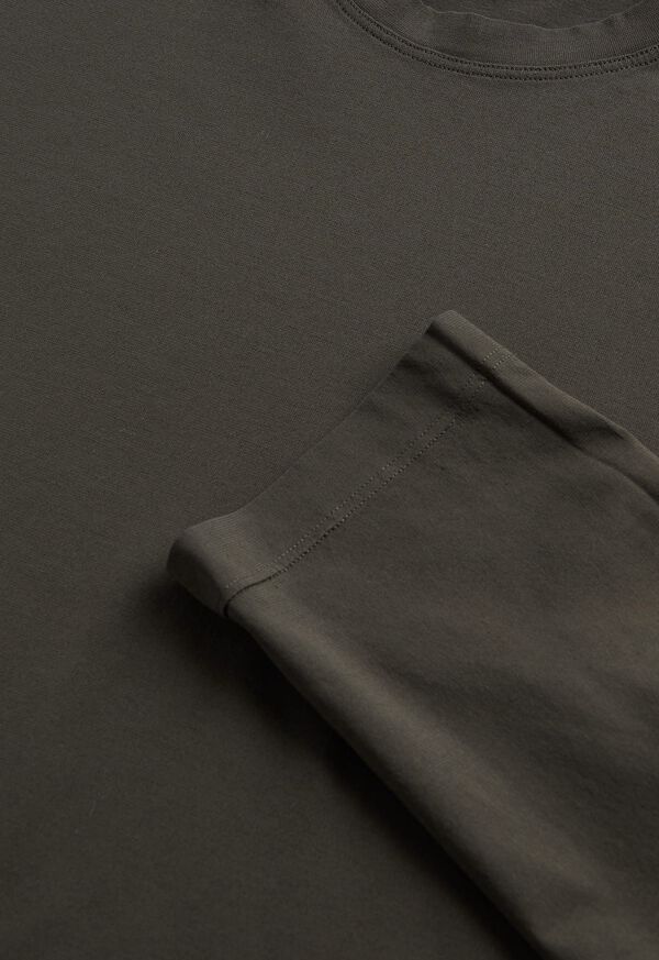 Paul Stuart Cotton Crepe Long Sleeve Dress T-Shirt, image 2