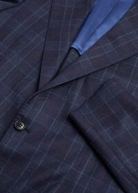 Paul Stuart Navy Plaid Wool Suit, thumbnail 2