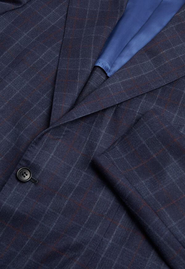 Paul Stuart Navy Plaid Wool Suit, image 2