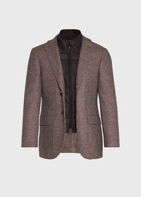 Paul Stuart Brown Plaid Jacket with Zip-Out Vest, thumbnail 5