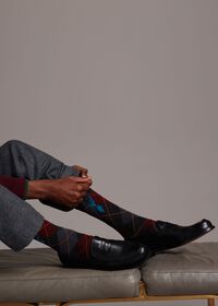 Paul Stuart Deerhead Motif Argyle Wool Sock, thumbnail 2