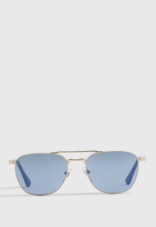 Paul Stuart Persol® Sun Gold Sunglasses with Light Blue Lens, image 1