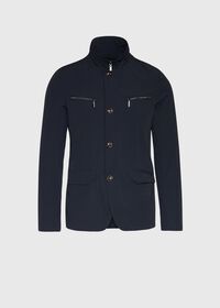 Paul Stuart Navy Nylon Blazer Jacket, thumbnail 1