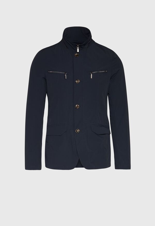 Paul Stuart Navy Nylon Blazer Jacket, image 1