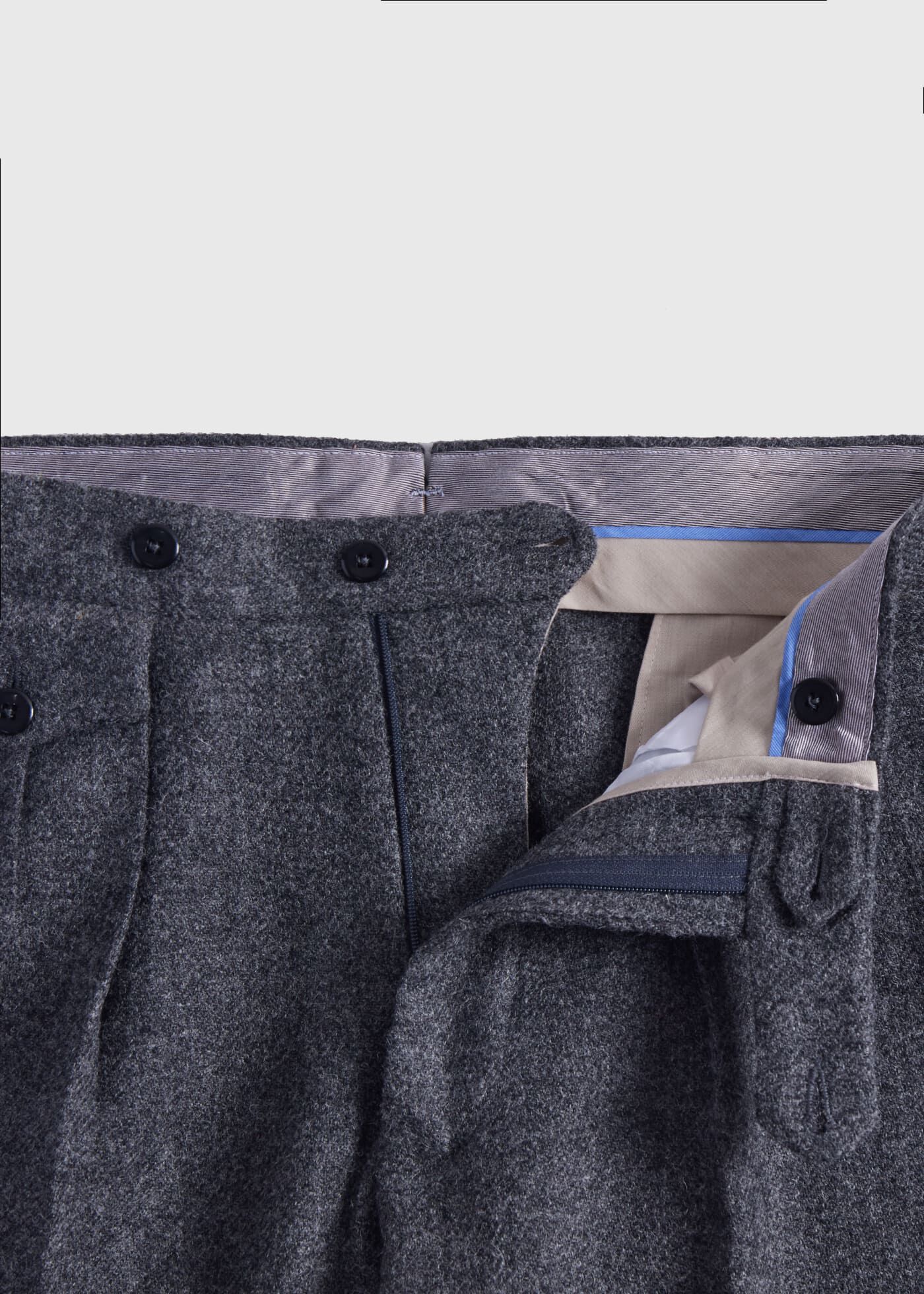 AURALEE「LAMA SHETLAND WOOL TWEED SLACKS / KHAKI TWEED