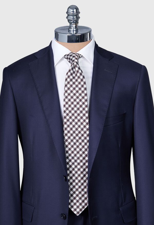 Paul Stuart Woven Silk Small Check Tie, image 2