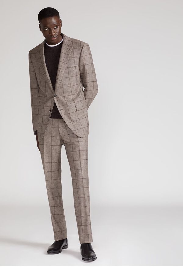Paul Stuart Wool Plaid Classic Shoulder Suit, image 2