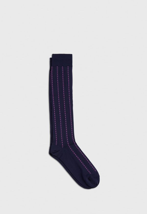 Paul Stuart Vertical Stripe and Dash Sock, image 1