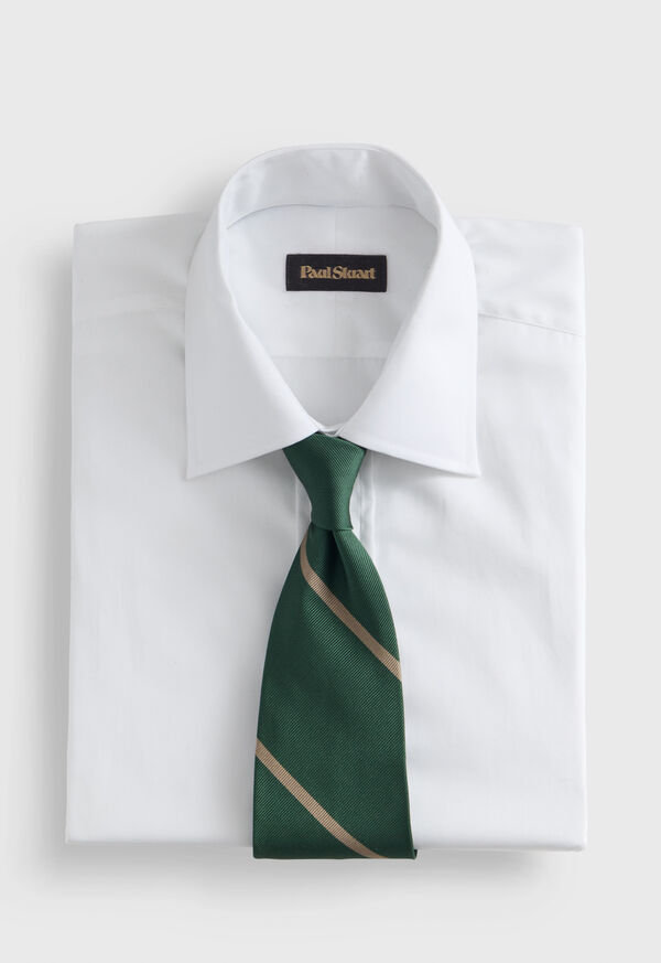 Paul Stuart Woven Silk Regimental Stripe Tie, image 2