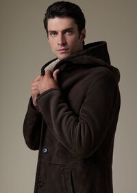Paul Stuart Long Shearling Coat, thumbnail 4