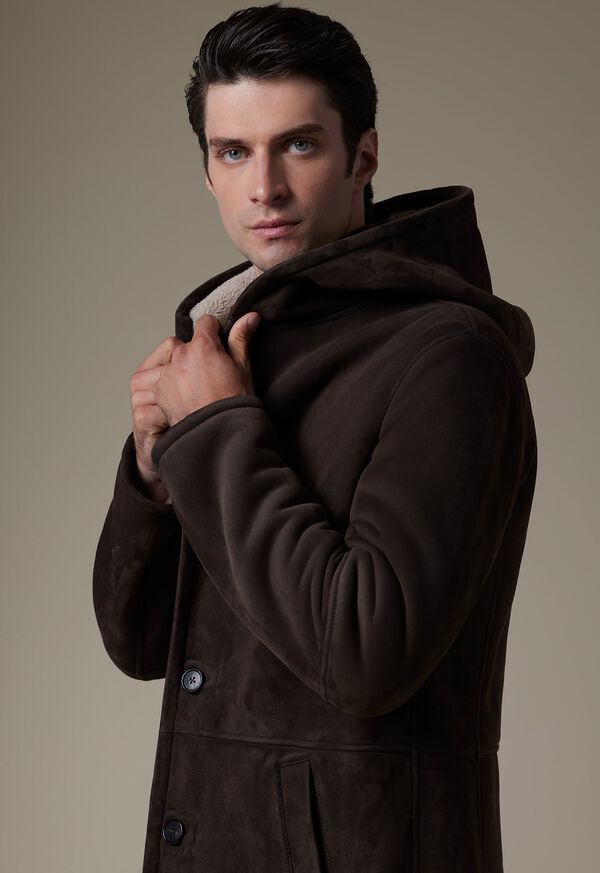 Paul Stuart Long Shearling Coat, image 4