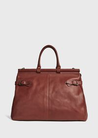 Paul Stuart Bridle Leather Carpet Bag, thumbnail 1