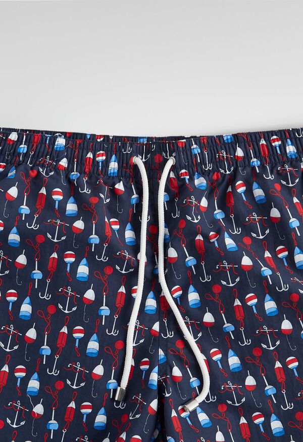 Paul Stuart Hook & Bobber Print Swim Trunk, image 3