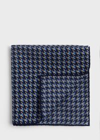 Paul Stuart Wool Houndstooth Print Pocket Square, thumbnail 1