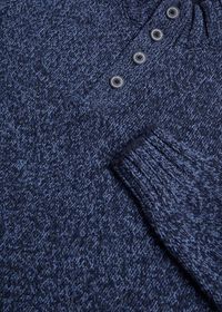 Paul Stuart Marled Button Mock Neck Sweater, thumbnail 2