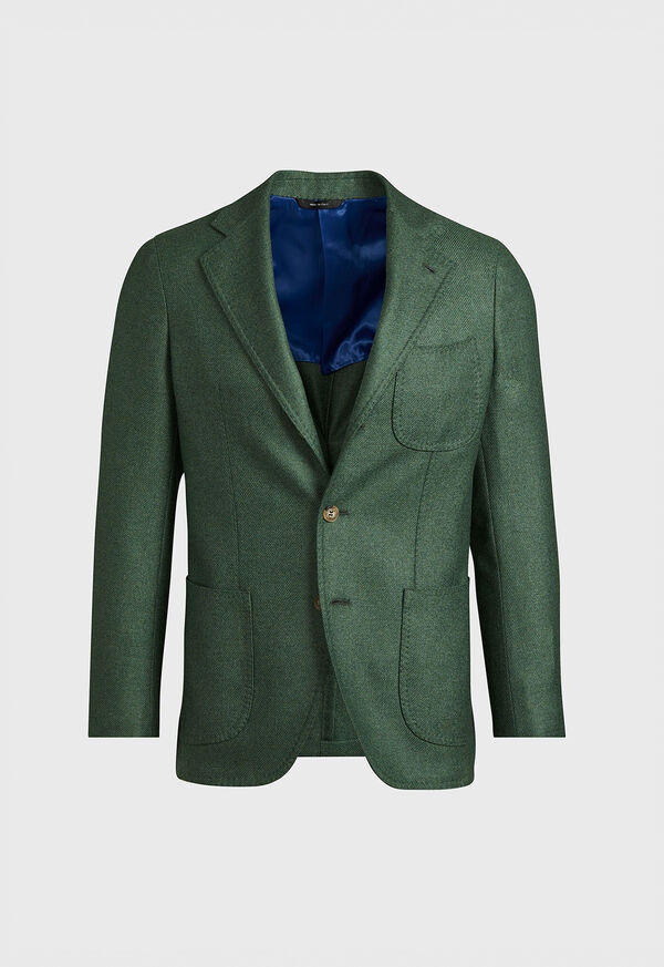 Paul Stuart Solid Cashmere Green Blazer, image 1