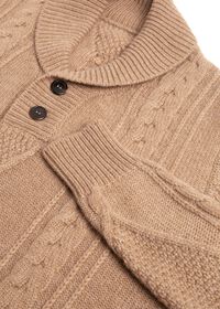 Paul Stuart Cashmere Cable Knit Shawl Collar Pullover, thumbnail 3