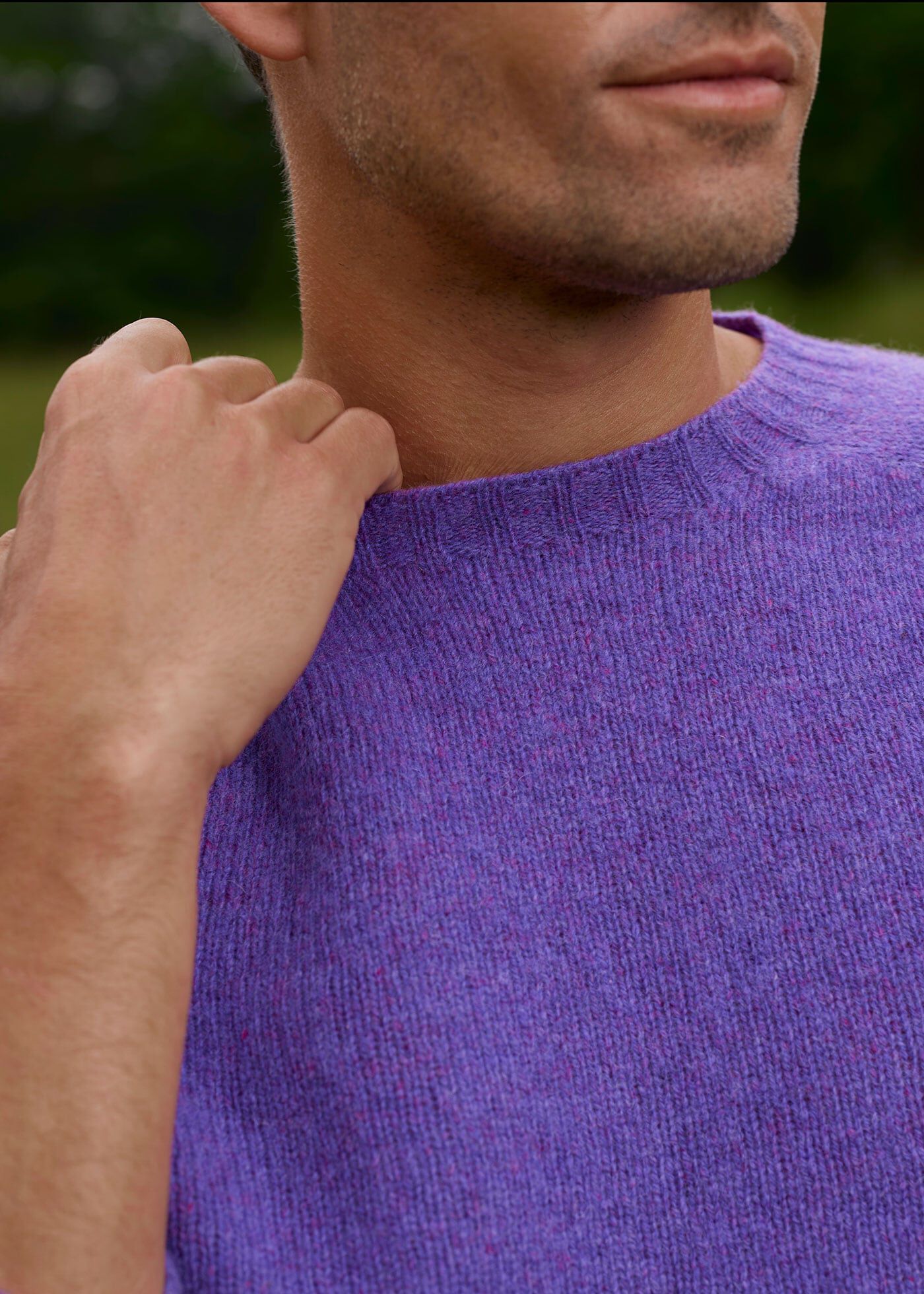 Men's shetland 2025 wool crewneck sweater