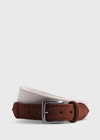 Paul Stuart Braided Suede Trim Belt