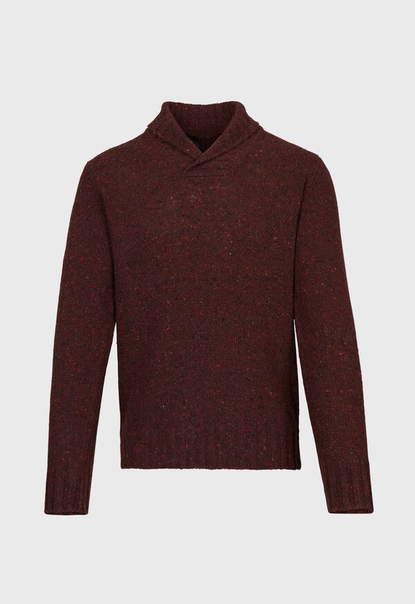 Paul Stuart Cashmere Donegal Shawl Collar Pullover Sweater, image 1