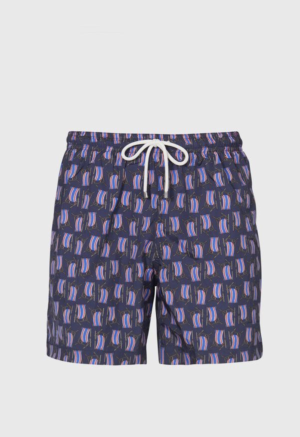 Paul Stuart Beach Chair Print Swim Trunk, image 1