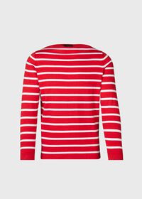 Paul Stuart Cotton & Cashmere Boat Neck Stripe Pullover, thumbnail 1