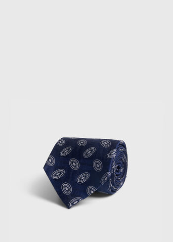 Paul Stuart Woven Silk Oval Deco Tie