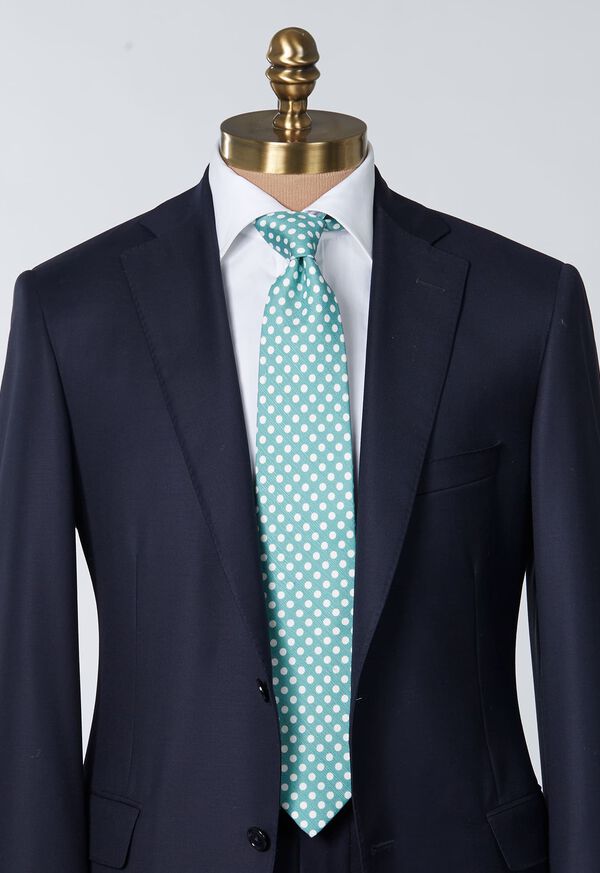 Paul Stuart Printed Silk & Cotton Polka Dot Tie, image 2