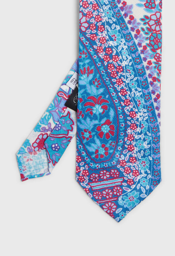 Paul Stuart Deco Floral Paisley Tie, image 1