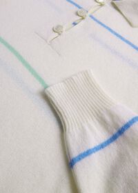 Paul Stuart Cashmere Stripe Polo Sweater, thumbnail 3
