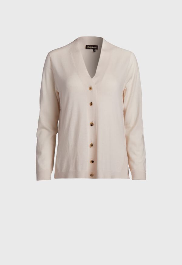 Paul Stuart Lightweight Wool Button Front Cardigan, image 1