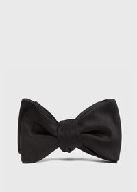 Paul Stuart Black Formal Satin Bow Tie, thumbnail 1