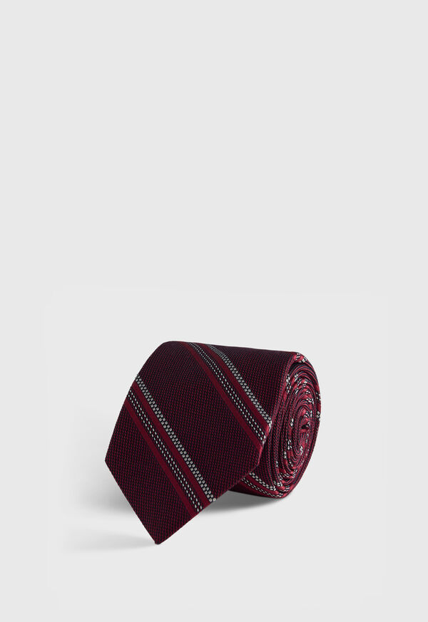 Paul Stuart Silk Grenadine Stripe Tie, image 1