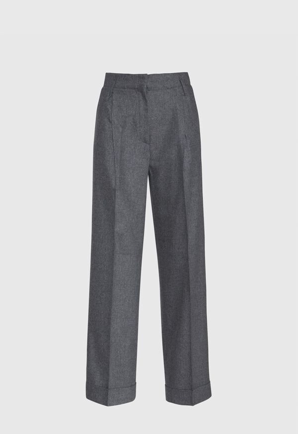 Paul Stuart Cuffed Wide Leg Flannel Trouser, image 1
