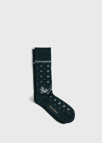 Paul Stuart Santa & Sleigh Motif Sock, thumbnail 1