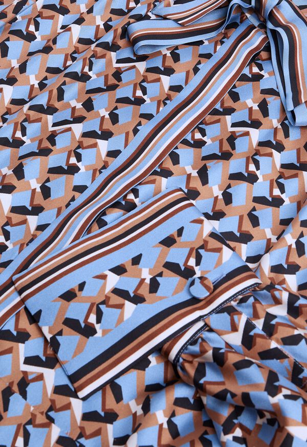 Paul Stuart Abstract Print Silk Dress, image 3