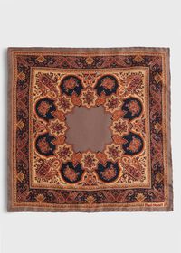 Paul Stuart Silk Twill Paisley Pocket Square, thumbnail 2