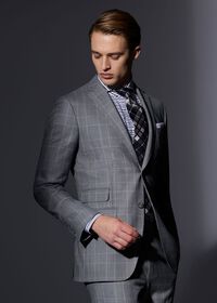 Paul Stuart Super 120s Wool Plaid Suit, thumbnail 4
