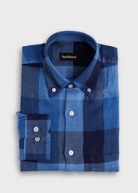 Paul Stuart Linen Buffalo Check Sport Shirt, thumbnail 1